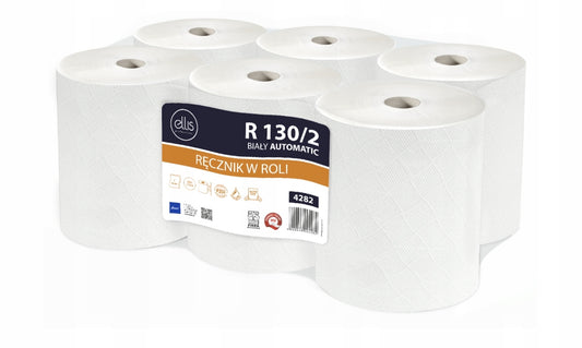 Ręcznik papierowy 130/2 biały automatic celuloza Ellis 6 szt. Lamix (4282)