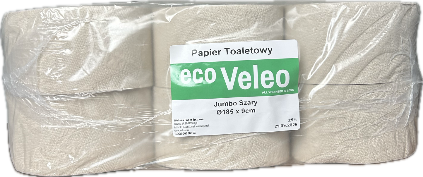 Papier Eco Veleo Jumbo szary 12 szt.