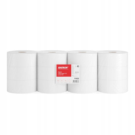 Katrin papier toaletowy Jumbo w rolce S 150m 2-warstwowy 12 rolek